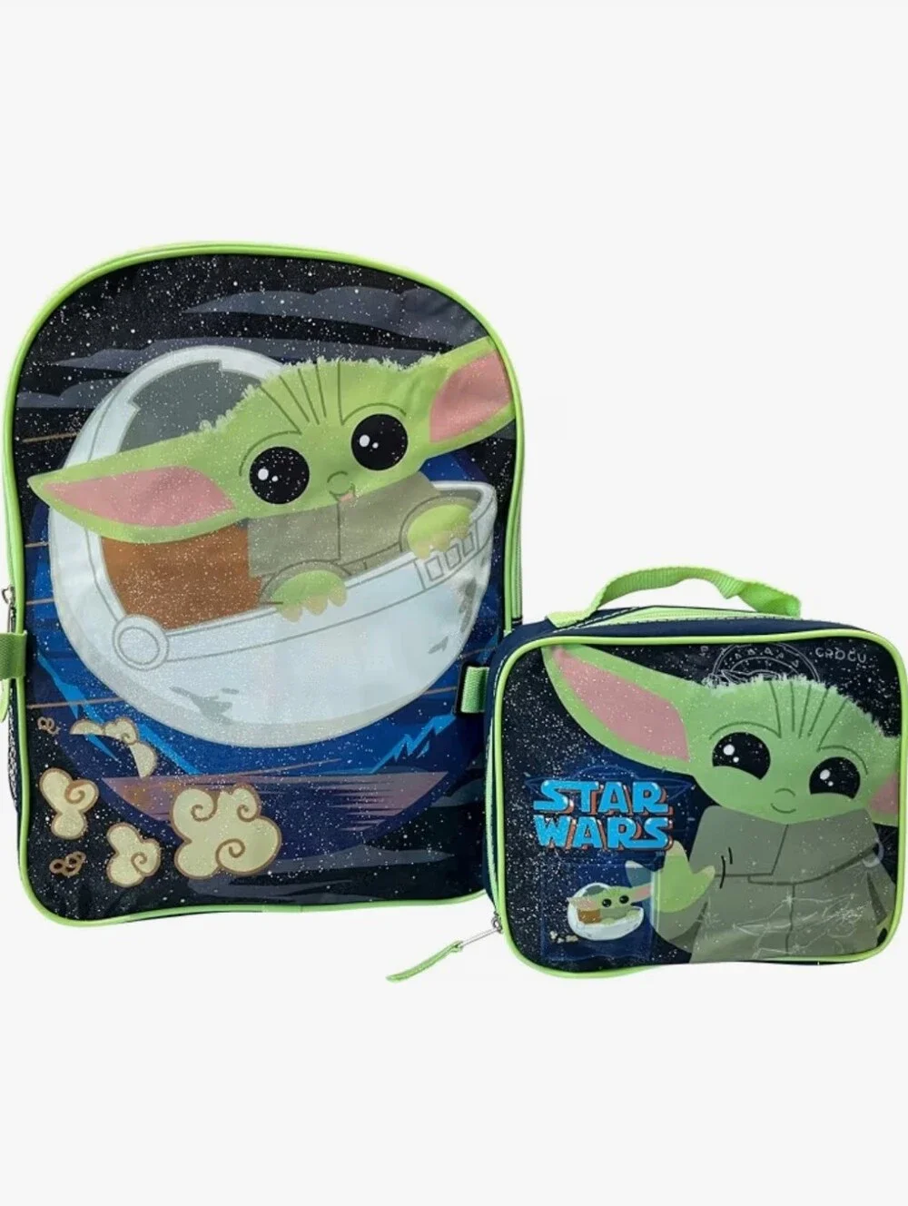 Baby Yoda/Groto The Mandalorian 15 Inch Kids Backpack With Removable Lunch Box